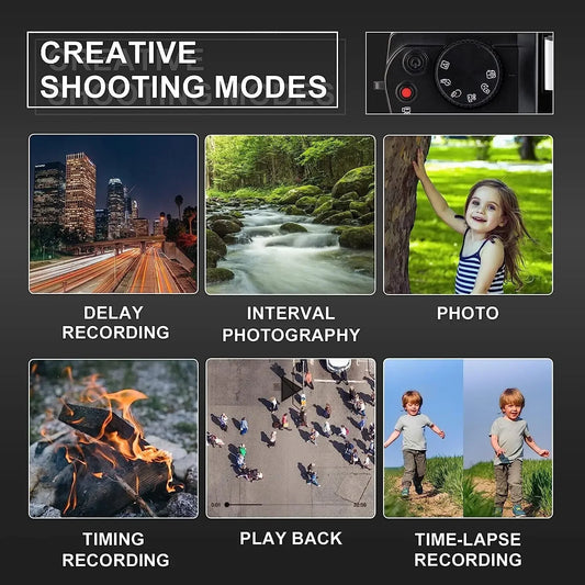 NBD Panoramic NBD 4K Kids Digital Camera 16X Digital Zoom 48MP Compact Point Shoot Digital Camera