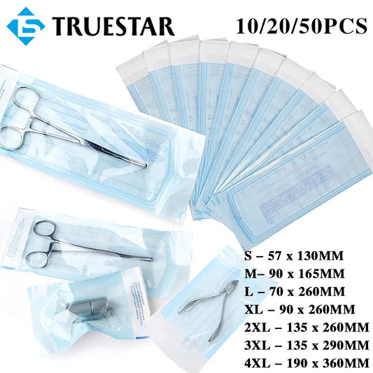 50/20/10PCS Self-sealing Sterilization Pouches Bags Disposable Medical-grade Disinfection Bag Storage Bags Tattoo Accessories