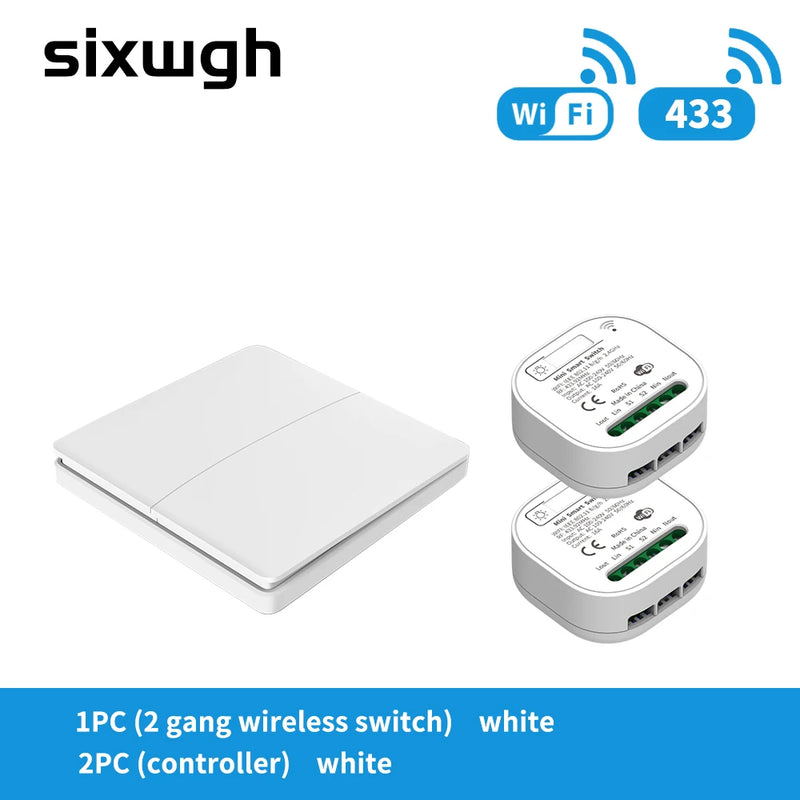 LVGESS 16A WIFI Switch Smart Home Tuya App Remote Control Smart Timer Switch No Battery Light Switch Work with Google Home Alexa