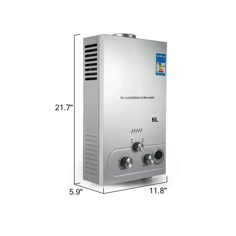 VEVOR 6L 8L 10L 12L 16L 18L LPG  LPG Gas Water Heater Domestic Instant Tankless Propane Tankless Gas Water Heater