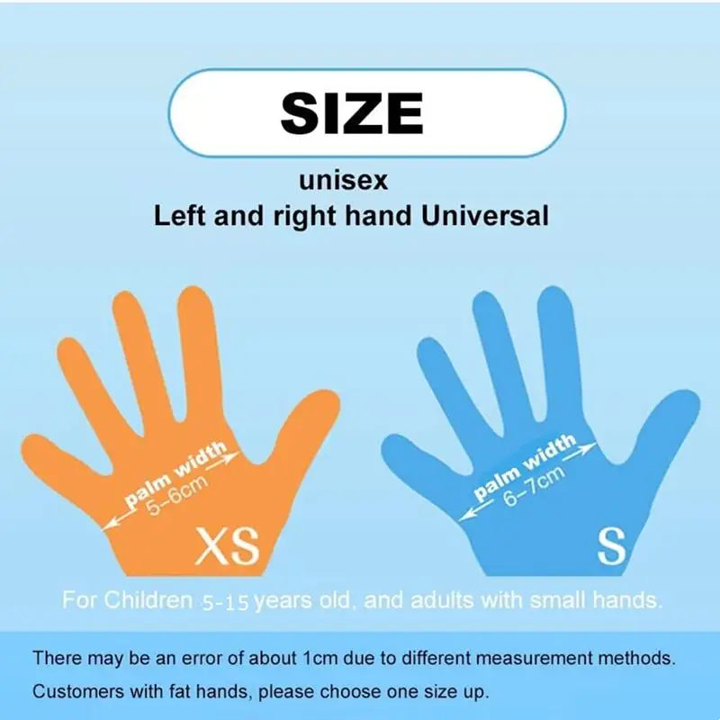 20/50PCS Kids Disposable Gloves Nitrile Gloves for Students Children Painting Crafting Household Cleaning Kitchen DIY Gloves