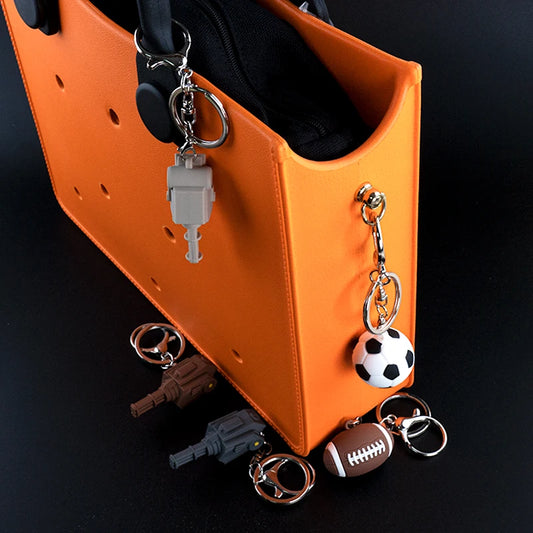 1PCS 3D Basketball Keychain Football Tennis Golf Ball Keyring Fit Car Key Accessories Sports Competition Souvenirs Friends Gift