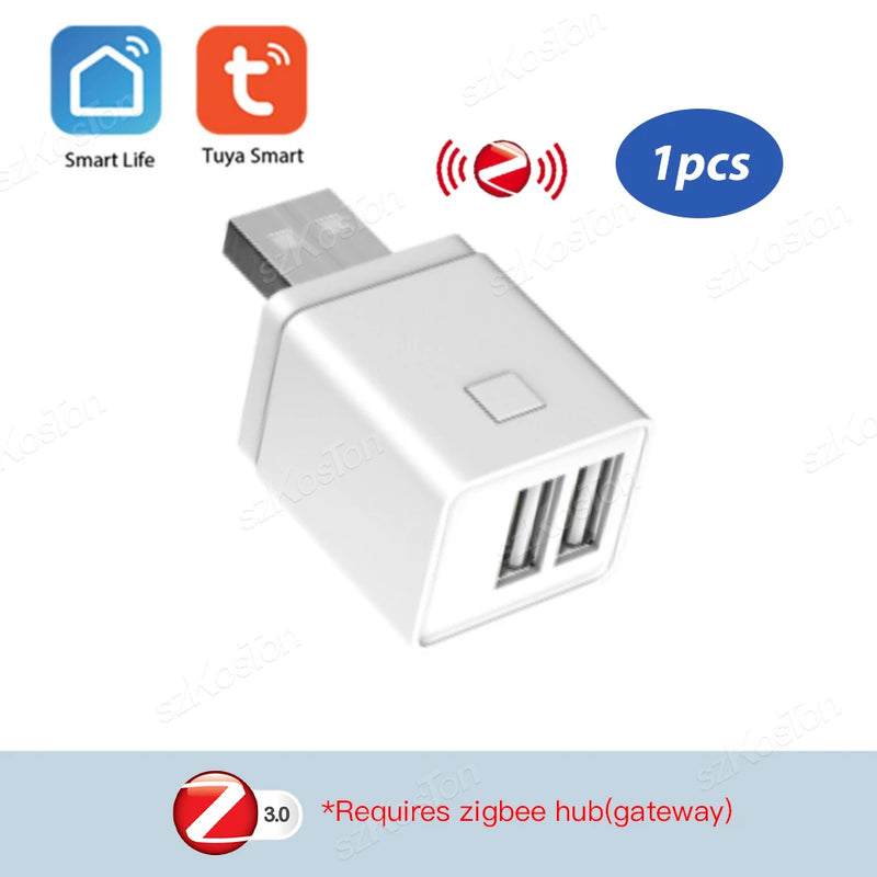 Tuya Smart WiFi Zigbee 1-3 Gang Mini USB Power Adaptor Charging Plug Smart Life APP Timing Voice Control Via for Alexa Google