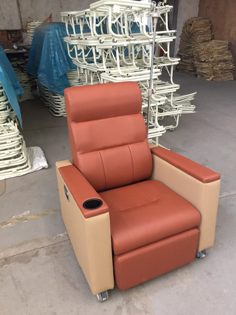 Hospital Furniture IV Inoculation Chair Manual Dialysis Chair Medical Recliner Sofa Chair