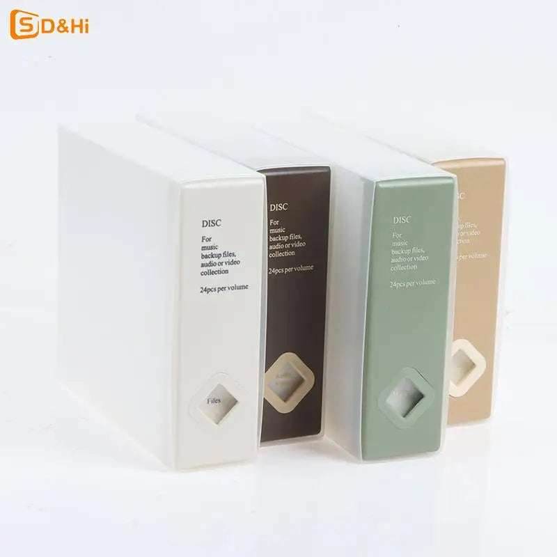 1PC CD Case 24 CD Capacity Storage Box For Bedroom Car Special CD Package CD Finishing Box Bedroom Car CD Case