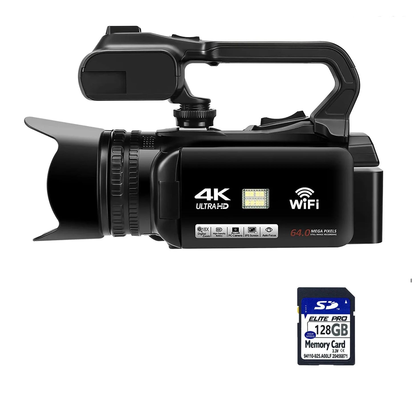 YouTube Camcorder 4K Ultra HD camera 64MP Streaming Camera 4.0"Touch Screen Digital Video Camera