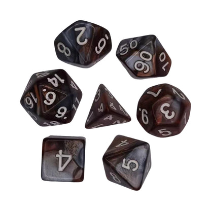7/10Pcs Double-Colors Polyhedral Dices with Pouch Set D4, D6, D8, D12,D20, D10 for Board Game Role Playing Game Party