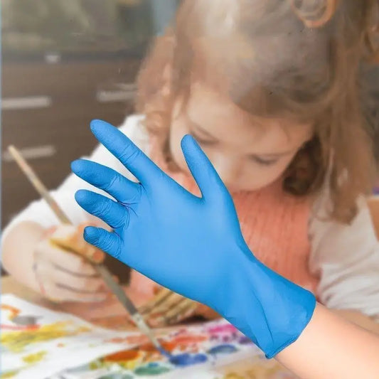 20/50PCS Kids Disposable Gloves Nitrile Gloves for Students Children Painting Crafting Household Cleaning Kitchen DIY Gloves