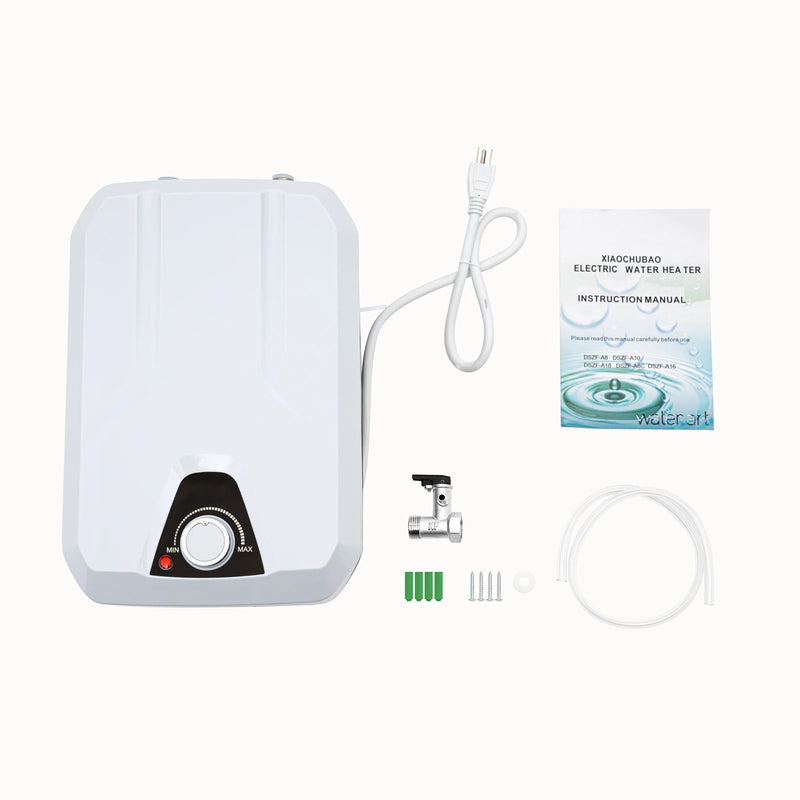 Sweetmile 110V 1500W Electric Water Heater with 8L/2.11gal Tank Storage Adjustable Temperature 86-149°F Water Heater For Kitchen