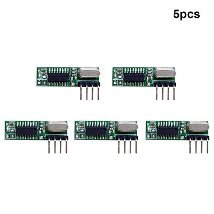 QIACHIP 433Mhz RF Transmitter and Receiver Superheterodyne ASK 433 Mhz Module With Antenna For Arduino Uno Wireless Diy Kits