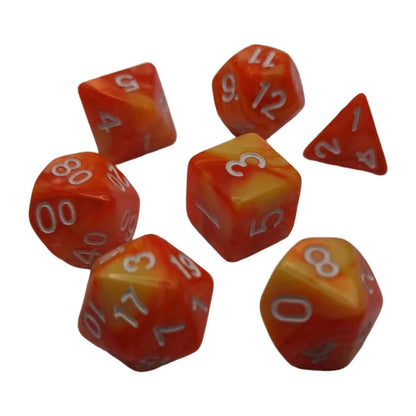 7/10Pcs Double-Colors Polyhedral Dices with Pouch Set D4, D6, D8, D12,D20, D10 for Board Game Role Playing Game Party