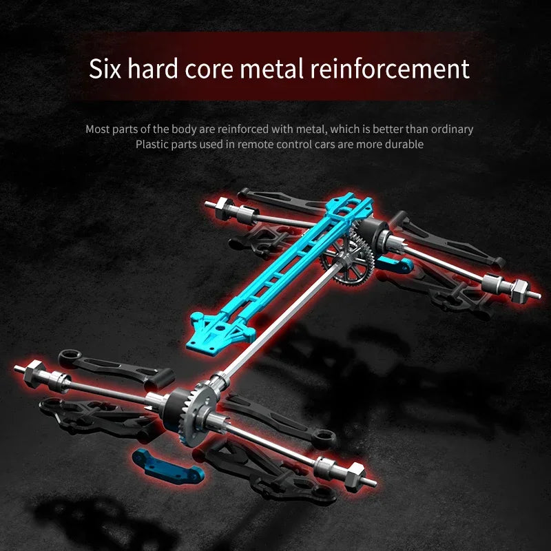 16103PRO 1:16 4WD RC Car with LED 2.4G Remote Control Cars 70KM/H High Speed Drift Monster Truck for Kids VS WLtoys 144001 Toys