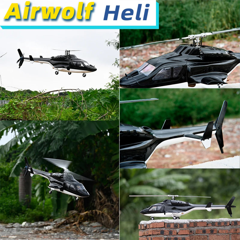 Flywing Airwolf 450 Size Helicopter GPS RTF Airwolf V2 Scale RC helicopter 6CH with H1 Flight Controller Auto-aerobatic Flight