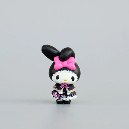 Sanrio 4Cm My Melody Figure Anime Kawaii Melody Kuromi Kt Cat Action Collection A Set of 5 Pvc Materials Gifts For Children
