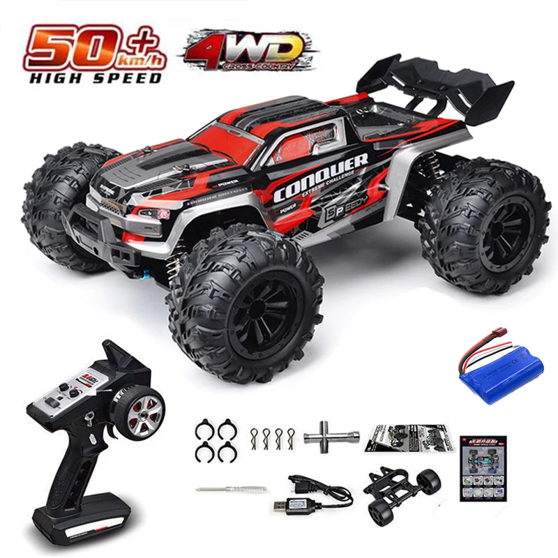 1:16 75KM/H or 50KM/H 4WD RC Car with LED Remote Control Cars High Speed Drift Monster Truck for Kids Vs Wltoys 144001 Toys