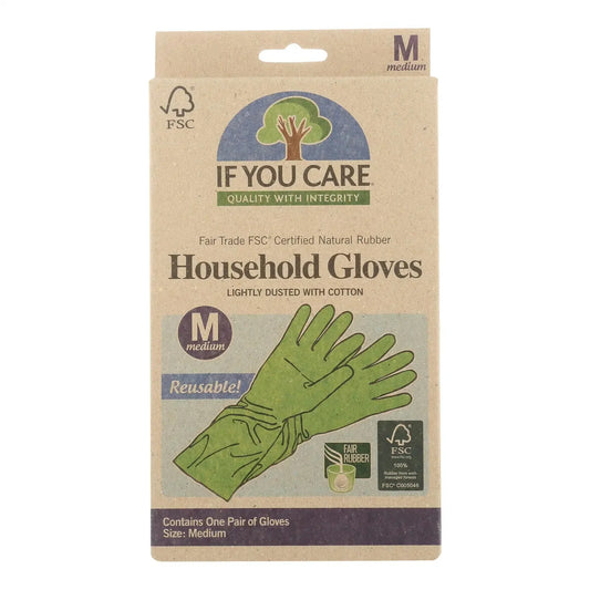 12 Pairs If You Care Household Gloves - Medium