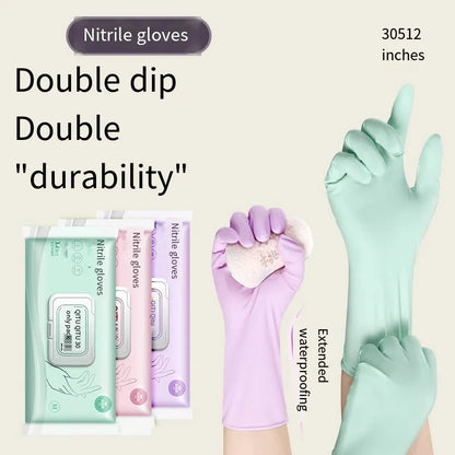 30Pcs Disposable Gloves Household Cleaning Kitchen Dishwashing Durable Food Grade Lengthened Thickened Waterproof Gloves