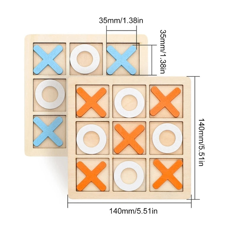 Tic-Tac-Toe Table Game Chess Board Game Party Game Set Kids Training