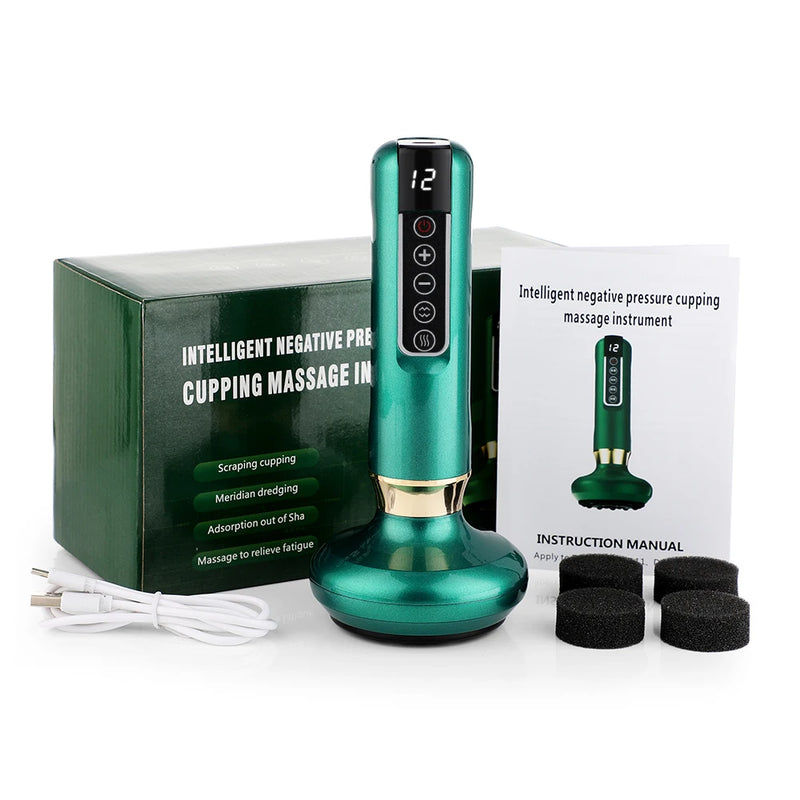 12 Gears Electric Vacuum Cupping Massage Body Cups Anti-Cellulite Therapy Massager for Body Electric Guasha Scraping Fat Burning