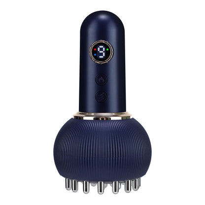 Electric Meridian Brush Body Massager 9 Gears Vibrate Gua Sha Microcurrent Hot Compress Scraping Lymphatic Drainage Machine