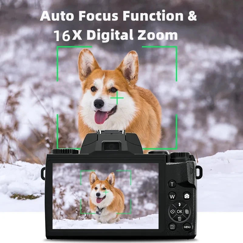 64MP Digital Camera 4K HD DSLR Camcorder Auto Focus 4.0 Inch Touch Screen Youtube Livestream Webcam For Entry-level Camera