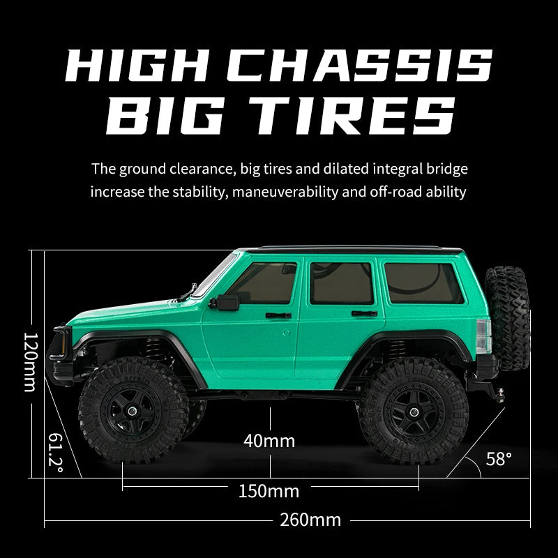 JJRC RC Car New C8809 1/18 Climbing Car 2.4G Remote Control Crawler 4WD Electric Climbing Off-Road Model Car Toys for Children