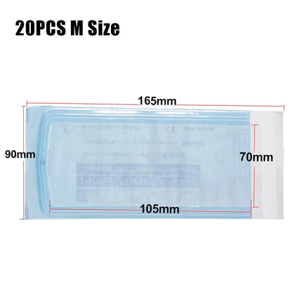 200/20/10PCS Disposable Self-sealing Sterilization Pouches Bags 7 Sizes Medical-grade Bag Disposable Nail Art Tattoo Accessories