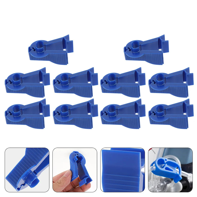 10 Pcs Dialysis Clip Plastic Peritoneal Supplies Tube Holders Accessories Universal Tubing Clips Abs Pipe
