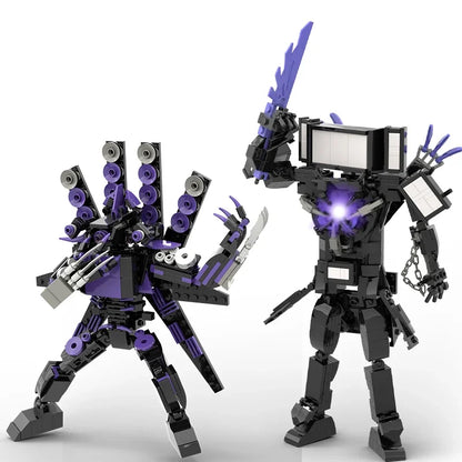 New Skibidi Toilet Weapon Titan TVMan Figure Building Block Toys For Boy Speakerman Bricks DIY Model Toy For Kid Adult Xmas Gift