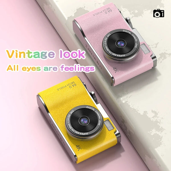 HD Digital Camera Children Camcorder 2.4" 64MP Autofocus Vlogging Camera Compact Cameras for Kid Adult Beginners Rechargeable