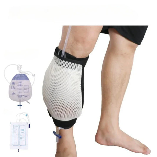 Big Capacity Adjustable Urine Drainage Bag Holder Fixed Old Man Urination Waterproof Breathable Elder Urination Leg Drainage Bag
