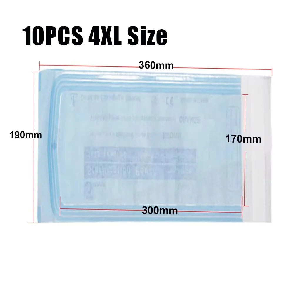 200/20/10PCS Disposable Self-sealing Sterilization Pouches Bags 7 Sizes Medical-grade Bag Disposable Nail Art Tattoo Accessories