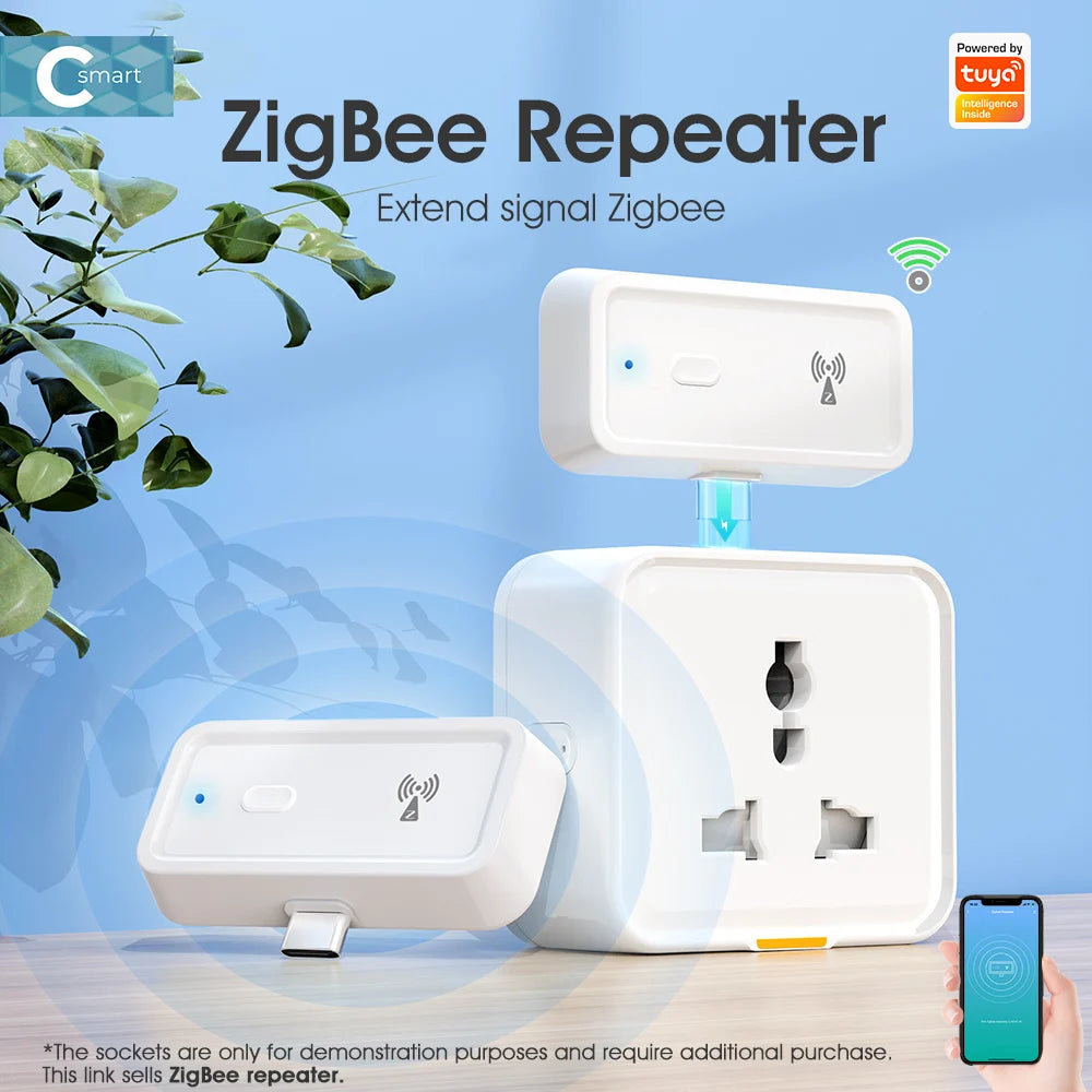 Tuya Smart Home Zigbee Repeater Signal Type C Amplifier Extender Automation Devices Works with ZigBee Gateway Hub Smart Life APP
