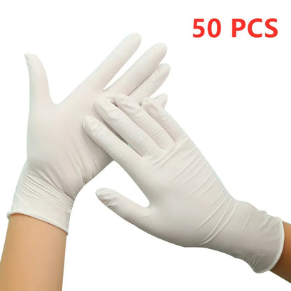 50/100PCS Disposable Nitrile Latex Rubber Gloves Dishwashing/Kitchen/Work//Garden/Household Cleaning Gloves Black/Blue Gloves