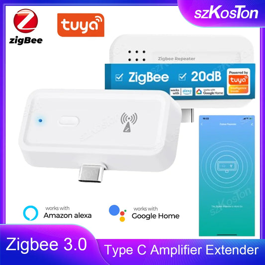 Tuya Smart Home Zigbee Repeater Signal Type C Amplifier Extender Automation Devices Works with ZigBee Gateway Hub Smart Life APP