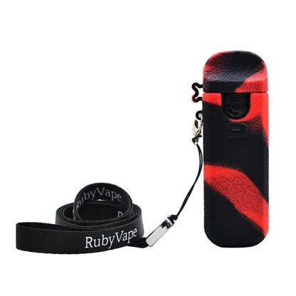 Soft Silicone Case For Smok Nord 4 Nord4 Protective Cover Shield Wrap Sleeve Skin with Lanyard Collapsible Anti Scratch Red Blue