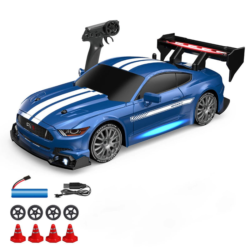 Drift RC Car 4WD 1:24 2.4G High Speed with Light Remote Control Car Toy GTR Model AE86 Vehicle RC Racing Car Toy for Kids Gift