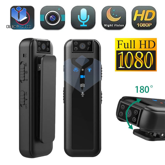 1080P HD Sports Camera 180 Degree Lens Flip IR Night Vision Cycling Outdoor Hiking Travel Clip-on Recorder Shooter Cameras