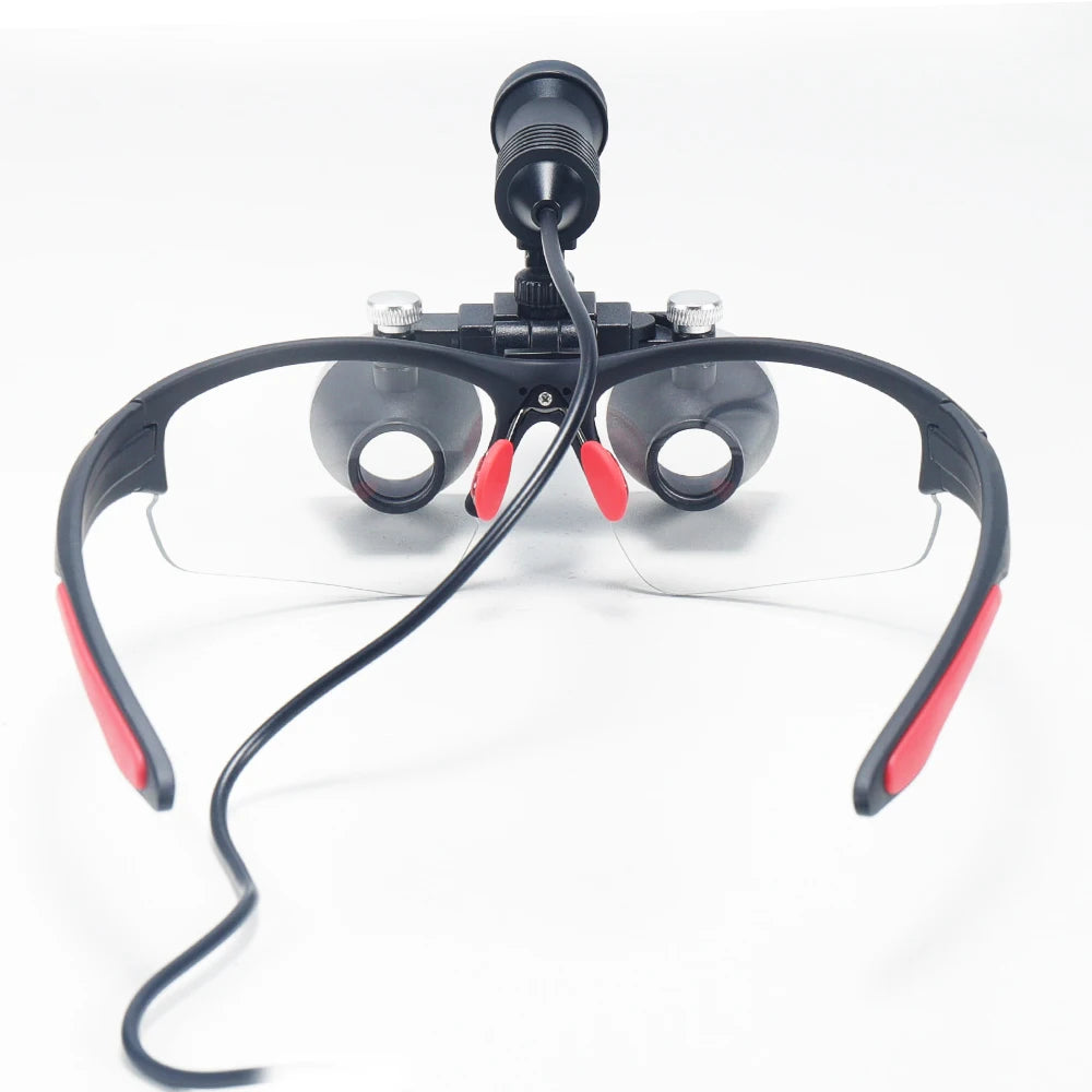 Dental Loupes 2.5/3.5x Black  Magnifier Lab Medical  Magnification Binocular Magnifier Headlight Headlamp 5W Seperately
