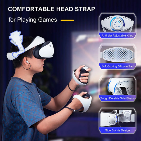 Adjustable Head Strap For PSVR2 VR Headset Decompression Bracket Enhanced Support Balance Comfort Headband PS VR2 Accessories
