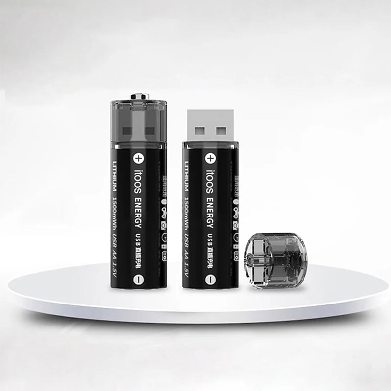 Large Capacity 1.5V AA 1500mAh USB Rechargeable AA Batteries USB Lithium ion Battery for Keyboard Mouse Toy