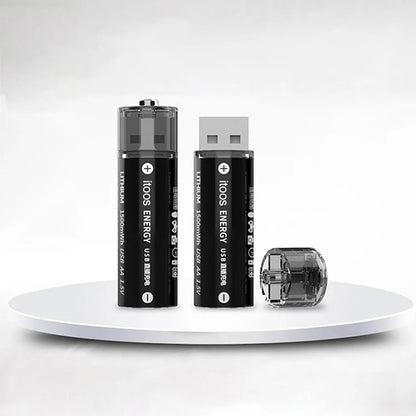 Large Capacity 1.5V AA 1500mAh USB Rechargeable AA Batteries USB Lithium ion Battery for Keyboard Mouse Toy