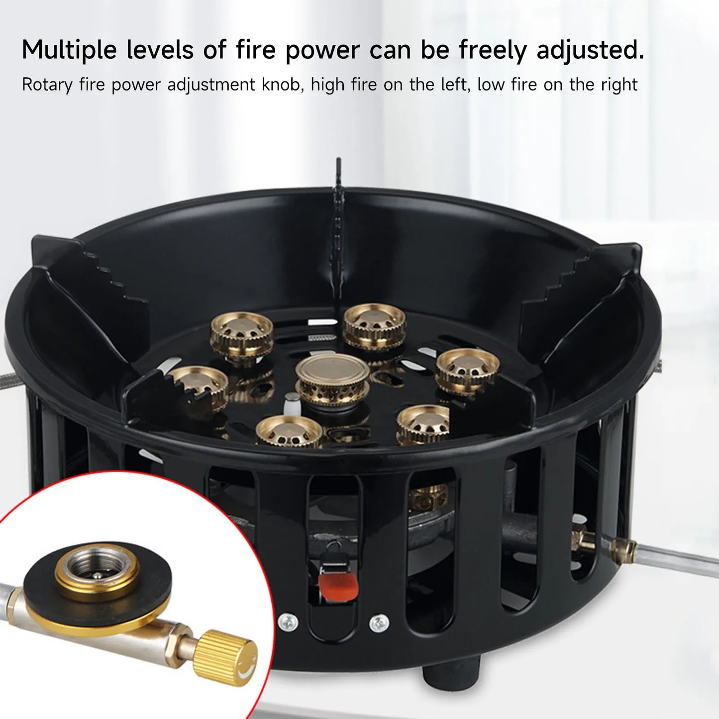 Portable Gas Burner and Electronic Ignition Gas Stove for Camping Trips with A Card Stove