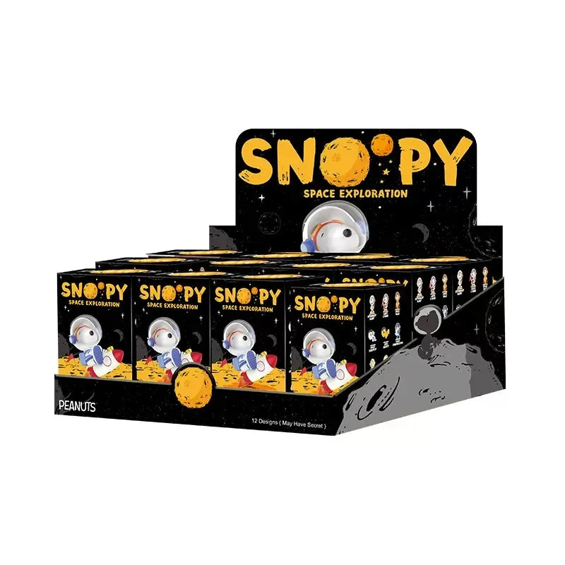 POP MART Snoopy Space Series Blind Random Box Toys Kawaii Anime Action Figure Caixa Caja Surprise Mystery Box Dolls Girls Gift