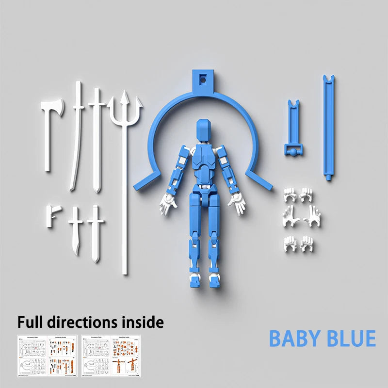 3D Printed Multi-articular Action Figures Mannequin With multiple accessories DIY modeling Model Toy for Kids Adults HolidayGift