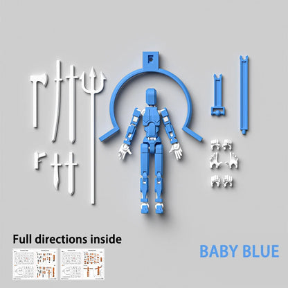 3D Printed Multi-articular Action Figures Mannequin With multiple accessories DIY modeling Model Toy for Kids Adults HolidayGift