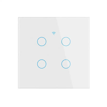 1/2/3/4gang TUYA EU WiFi Smart Touch Switch Neutral Wire/No Neutral Wire Required Wall Touch Switch Work With Alexa Google Home