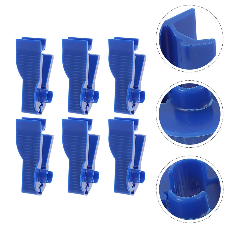 6 Pcs Peritoneum Permeable Pipe Clamp Bathroom Abs Peritoneal Dialysis Supplies Clips
