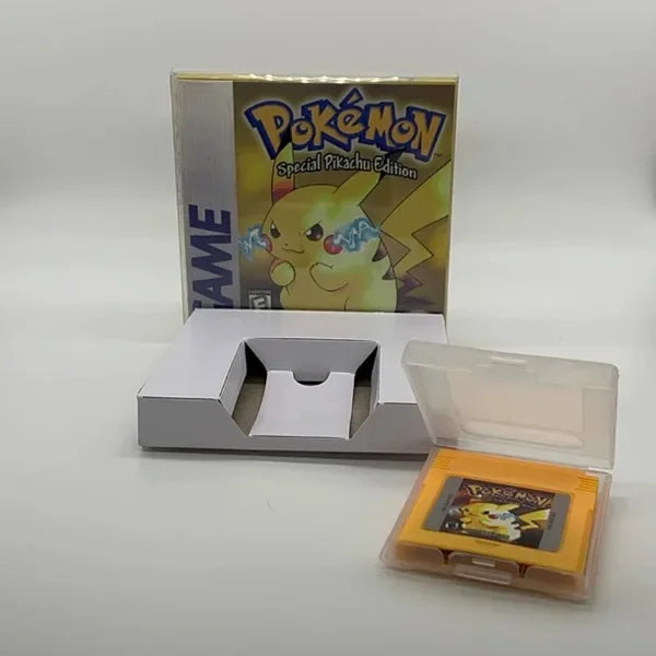 Pokemon Series Blue Crystal Gold Green Red Silver Yellow 7 Versions GBC Game In Box for 16 Bit Video Game Cartridge With Manuals