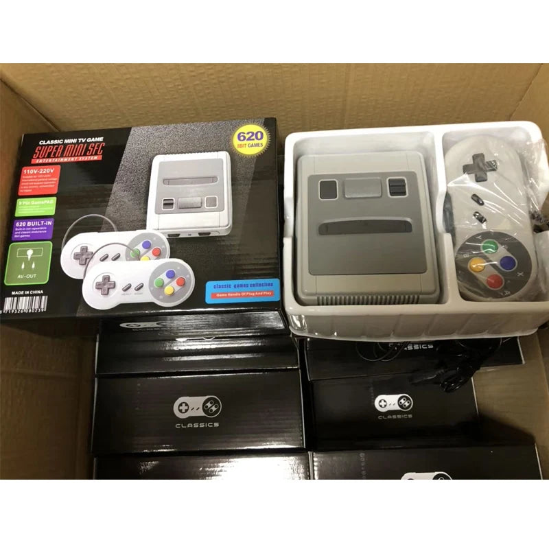 Retro Classic Handheld Family Mini TV Video Game Console player 8bit games Support AV Out Built-In 620 Classic Games For SNES